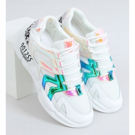 Fehér sportcipő B0-233 Sárga sokszínű 1