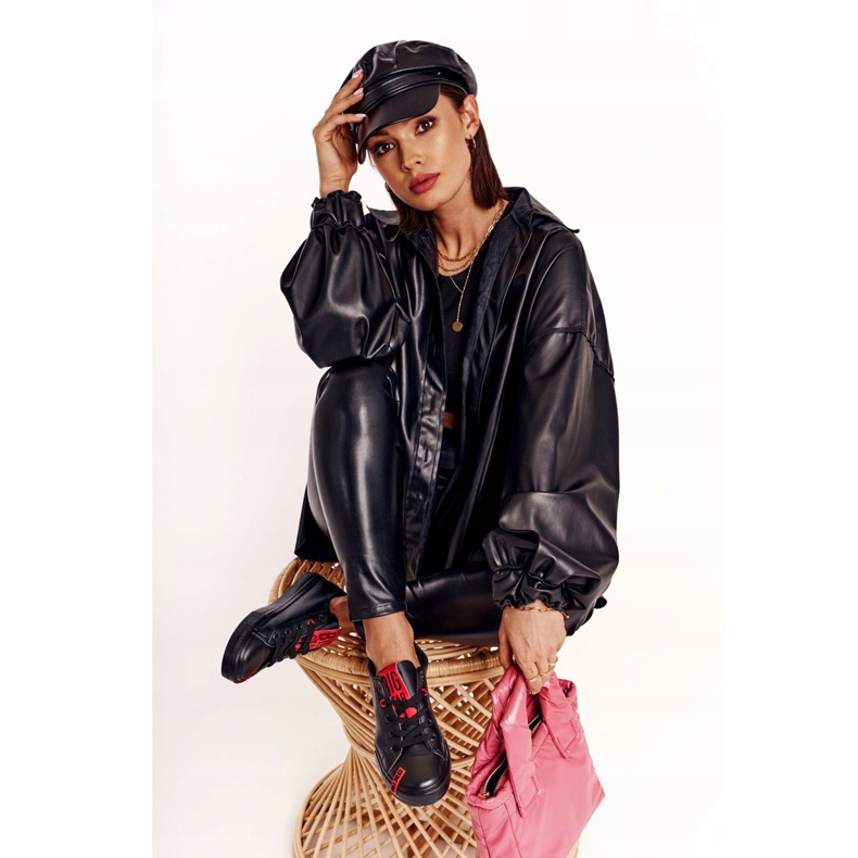 Női bőr cipők Big Star EE274303 Fekete 2