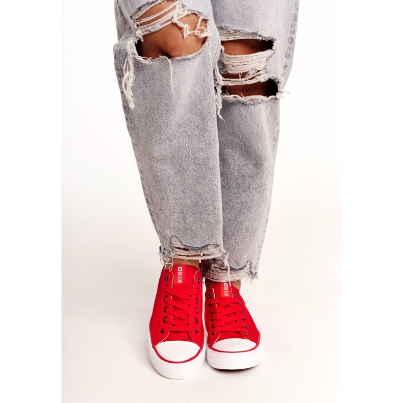 Női cipők Low Big Star Red DD274339 piros 1