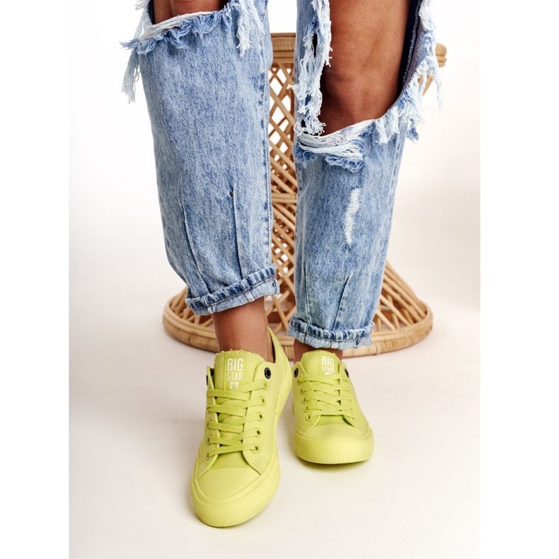 Női cipők Big Star Lime AA274012 sárga 1