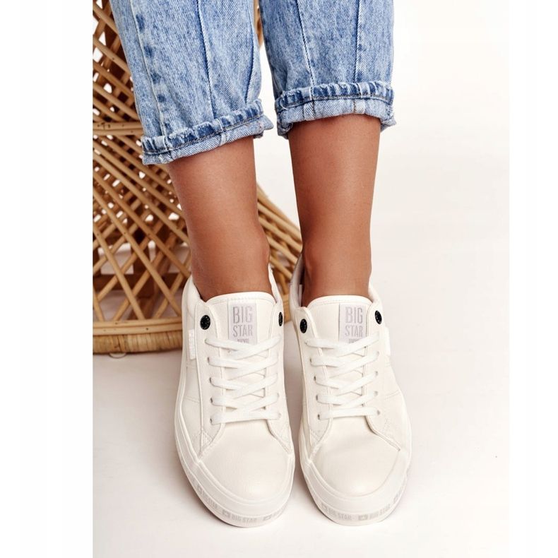 Női cipők Big Star White Snake GG274194 fehér 1