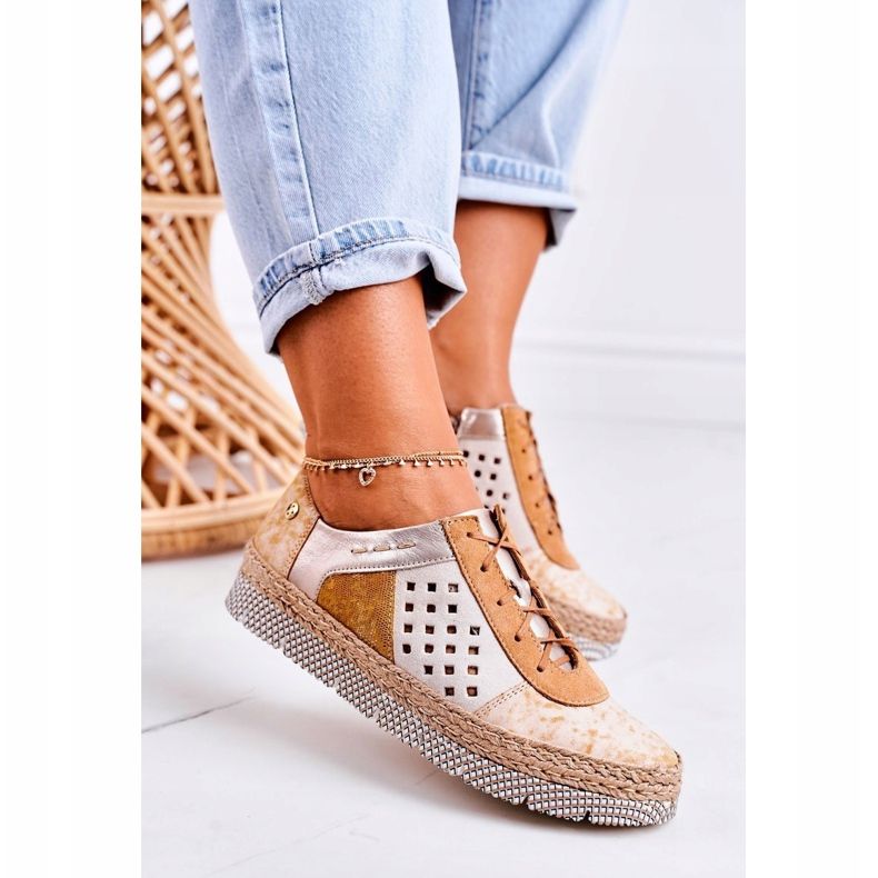 Női bőrcipő Maciejka Sárga 03339-44 sokszínű 2