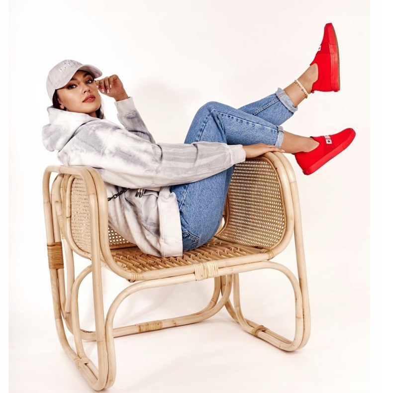 Női cipők Slip-on Big Star FF274220 Red piros 1