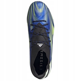 Adidas Nemeziz.1 Fg Jr FY0816 futballcipő fehér, fekete, kék, sárga kék 2