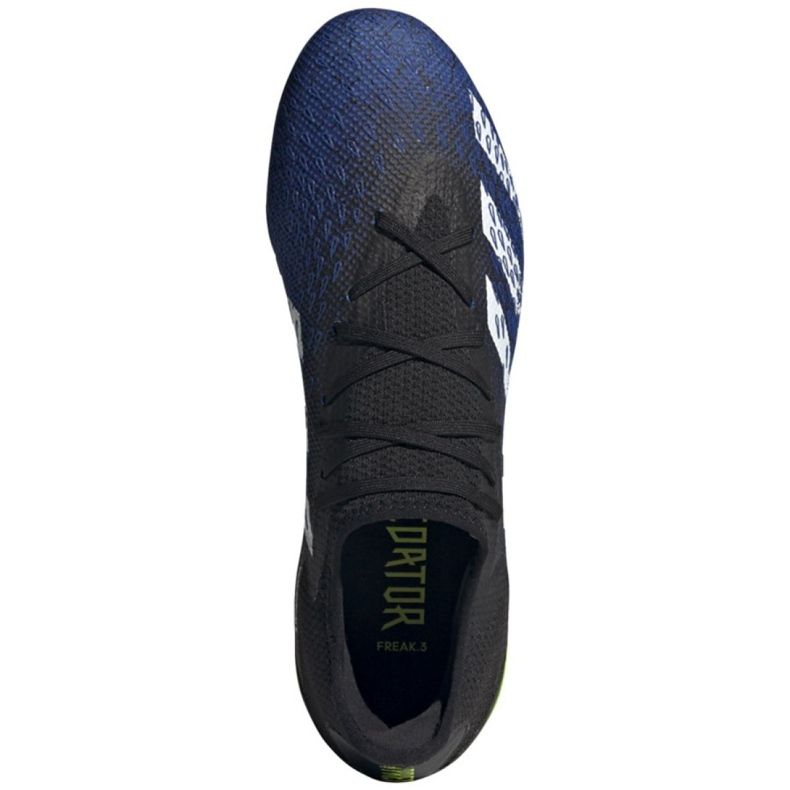 Adidas Predator Freak.3 L Fg M FY0615 futballcipő fehér, fekete, királyi fekete 2