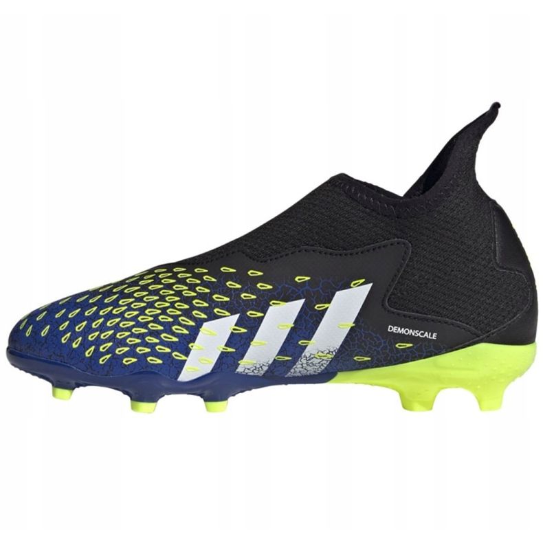 Adidas Predator Freak.3 Ll Fg Jr FY0618 futballcipő fehér, fekete, királyi fekete 1 Adidas Predator Freak.3 Ll Fg Jr FY0618 futballcipő fehér, fekete, királyi fekete 1