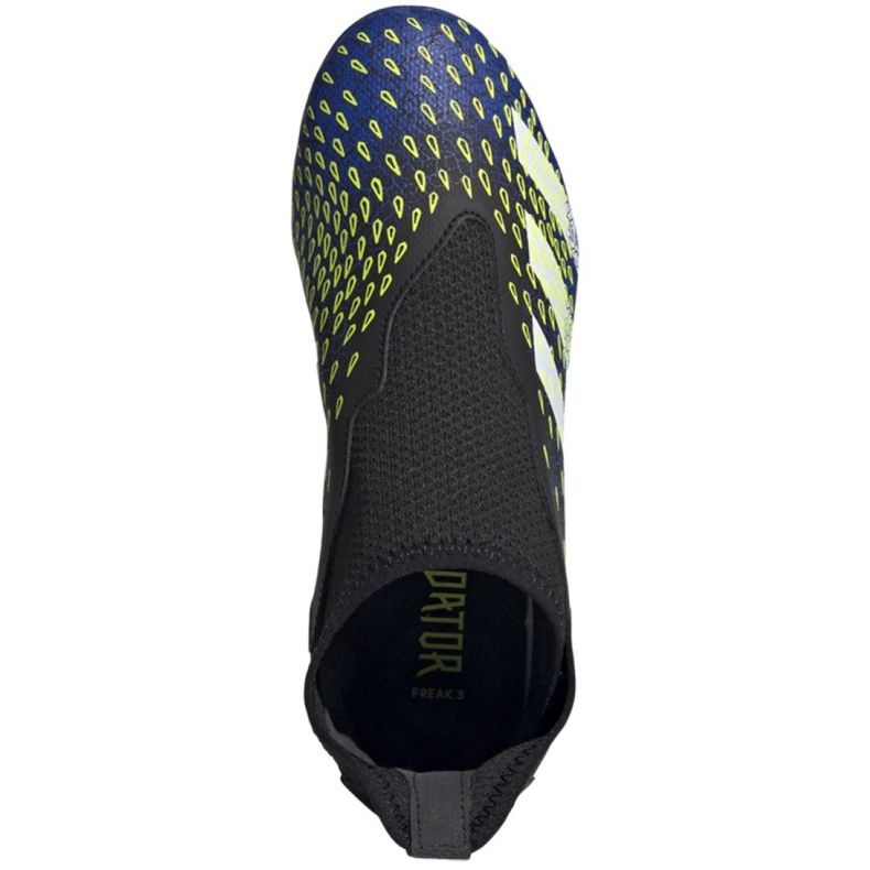 Adidas Predator Freak.3 Ll Fg Jr FY0618 futballcipő fehér, fekete, királyi fekete 2