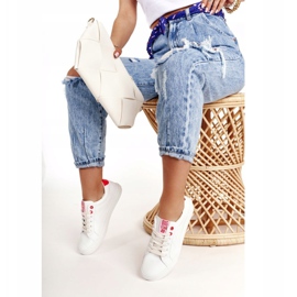 Női bőr cipők Big Star BB274210 Fehér és piros 1