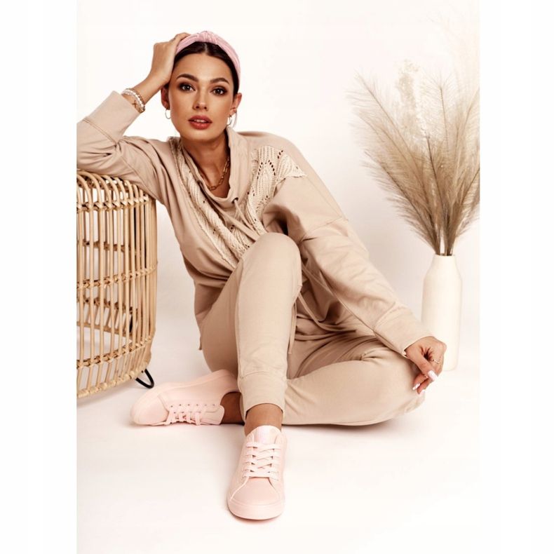 Női bőr cipők Big Star HH274141 világos rózsaszín 2