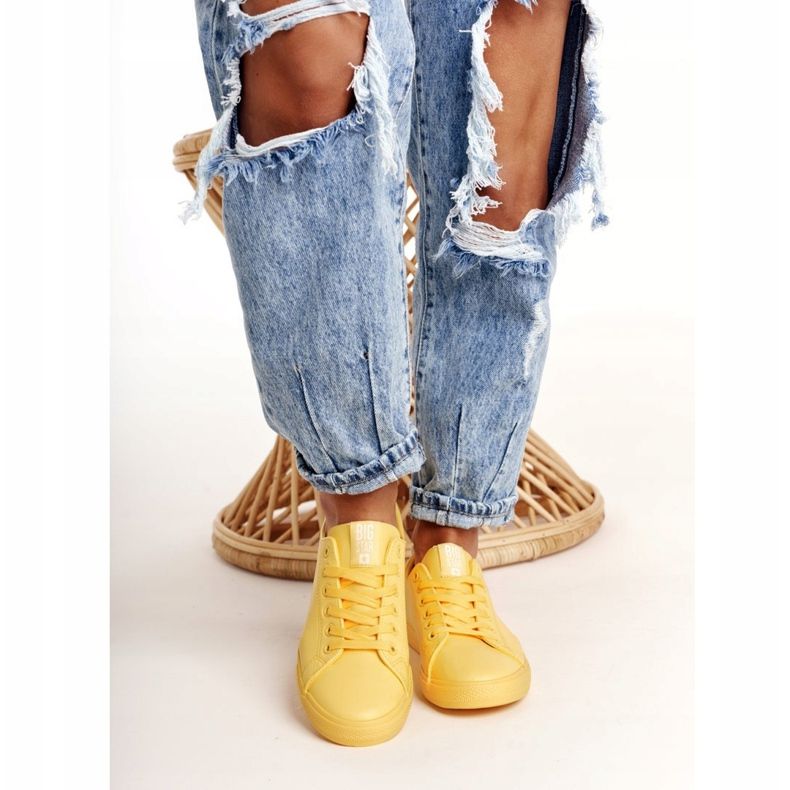 Női bőr cipők Big Star HH274142 Sárga 1