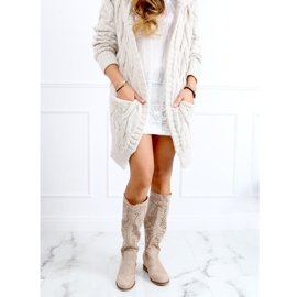 Áttört csizma rejtett ék bézs ST-56P Bézs 2 Áttört csizma rejtett ék bézs ST-56P Bézs 2