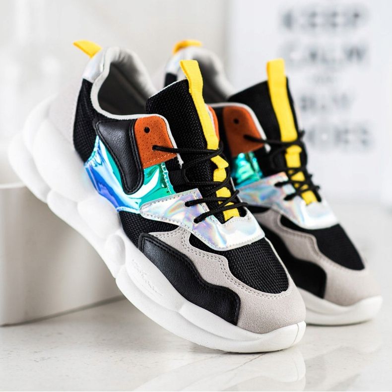 Bestelle Cipők a divat platformon fekete ezüst szürke sokszínű 1