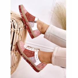 Női bőrcipő Maciejka Coral 03339-43 fehér piros rózsaszín sokszínű 2