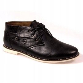 Magas fűzős cipő TL8900 fekete 1