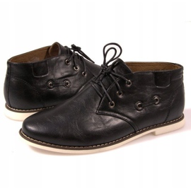Magas fűzős cipő TL8900 fekete 3