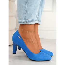 PJ1 Klasszikus szivattyúk egy bárban Suede Blue Eleanor kék 1