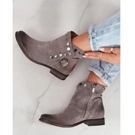 Exquisite Női velúr csizma csattal Kiváló 1198 Cappuccino barna 1