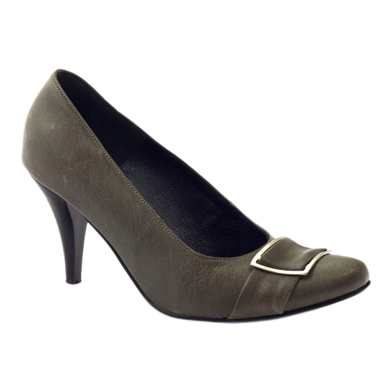 Szürke bőrszivattyúk ezüst Korda bilincsel 1