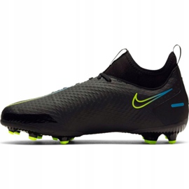 Nike Phantom Gt Academy Df FG / MG Jr CW6694-090 futballcipő fekete fekete 2