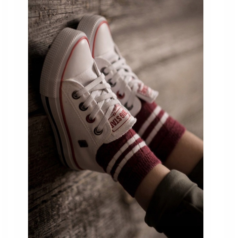 Gyermek klasszikus alacsony tornacipő Big Star HH374089 Fehér 1