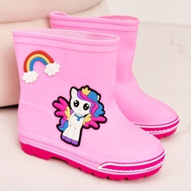 Gyermek rózsaszín galoshes egy póni 2
