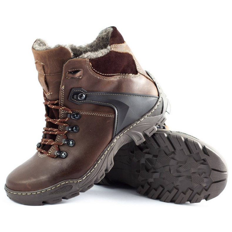 KENT Férfi téli cipő 119 barna túrázás 2