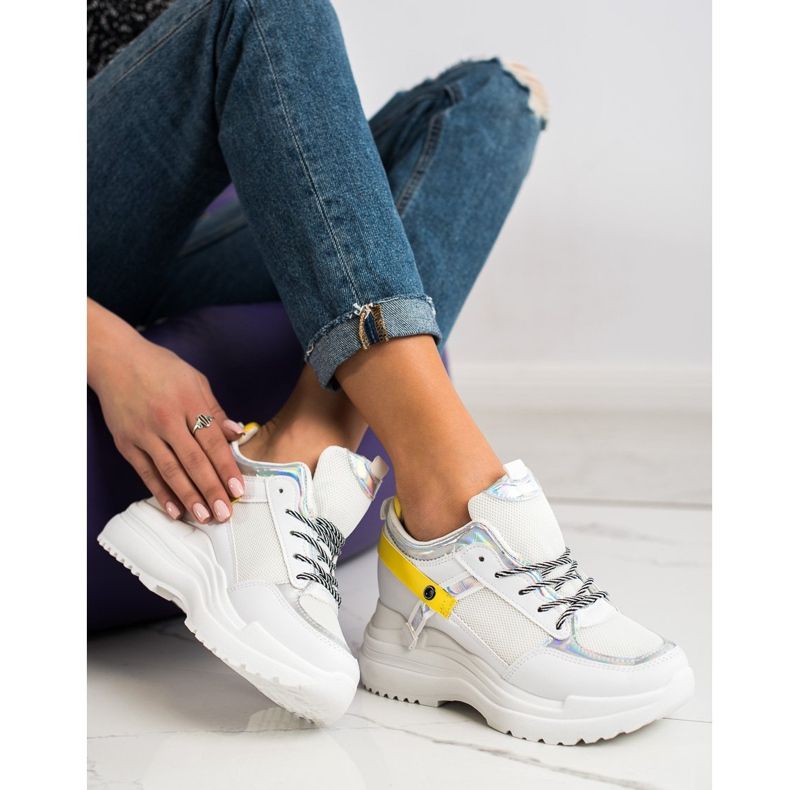 Marquiz Wedge Cipők fehér 1