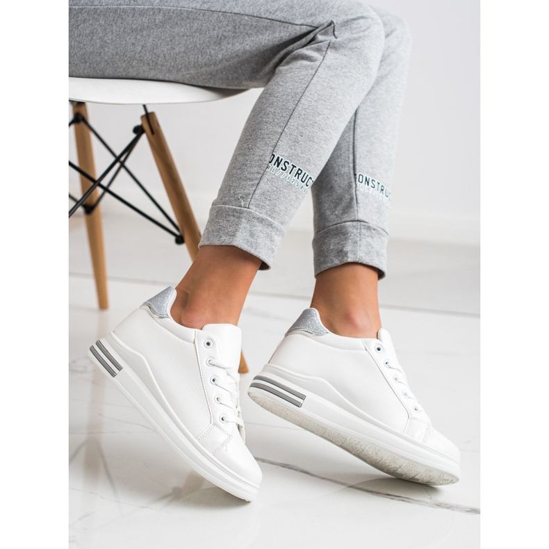 Diamantique Ék cipők csillogással fehér ezüst 1