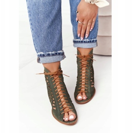 Női velúrbőr Maciejka zöld csizma 04040-09 bézs 1