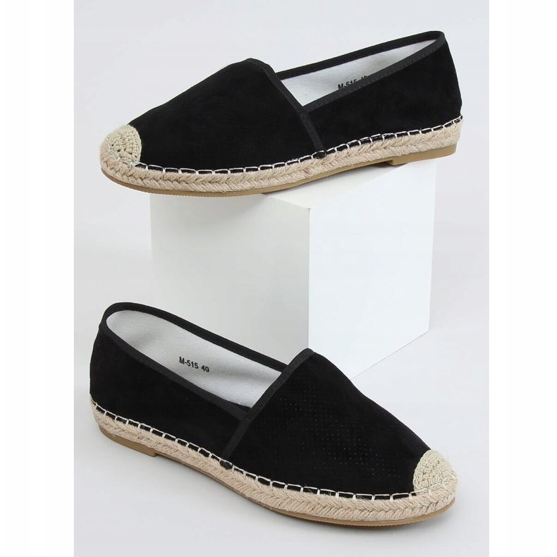 Fekete női espadrilles M-515 Black 1 Fekete női espadrilles M-515 Black 1