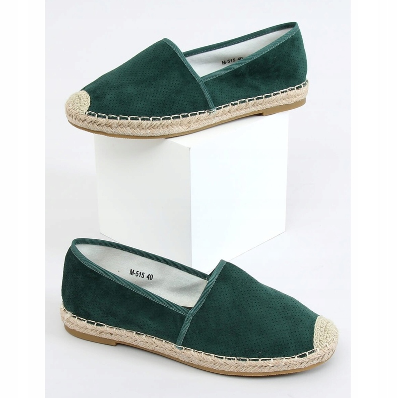 Zöld női espadrilles M-515 DK.GREEN 1