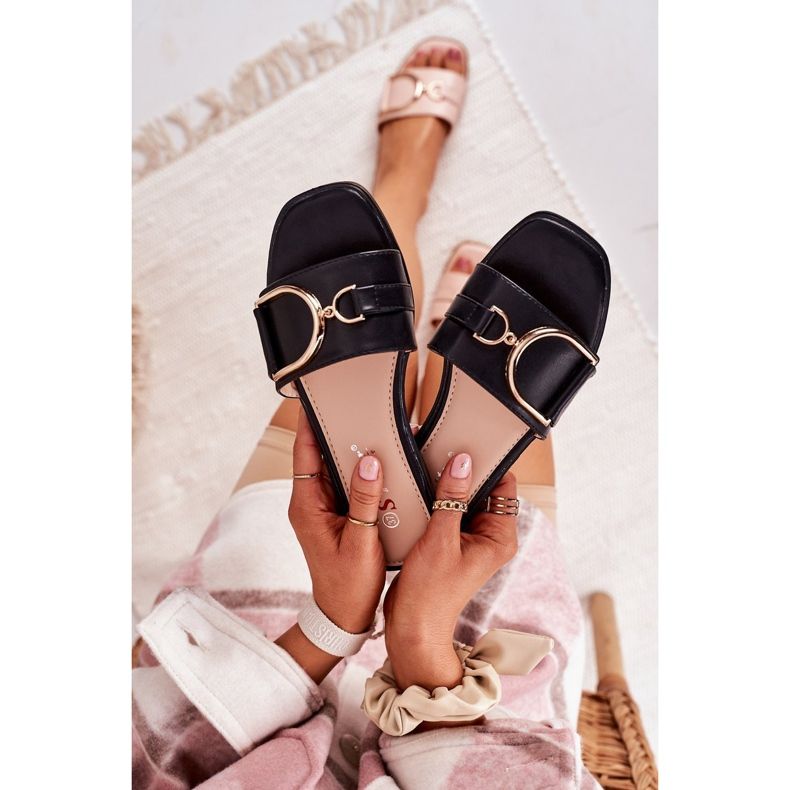 PS1 Női elegáns fekete papucs Debbie 1