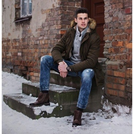 Mario Pala Férfi csizma szőrrel 312 barna 5