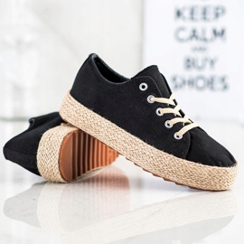 Kylie Stílusos espadrillák fekete 1