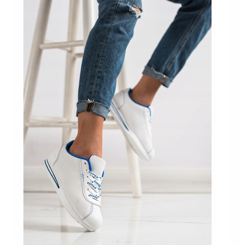 SHELOVET Áttört cipők Super fehér 1