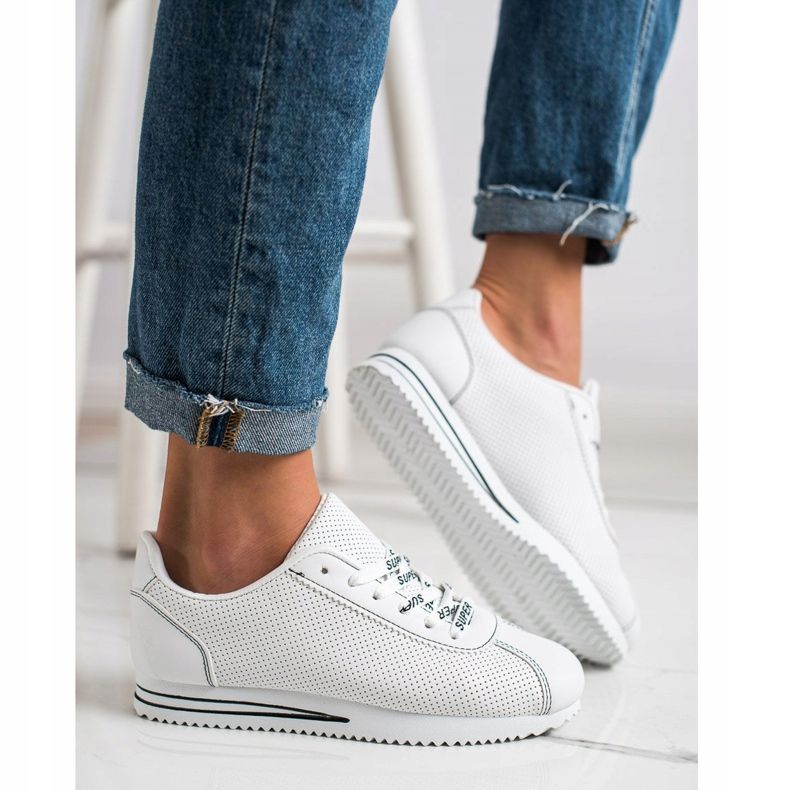 SHELOVET Áttört cipők Super fehér 1