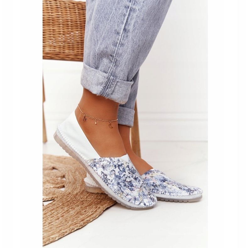 Női bőr Maciejka balerinák fehér 01930-85 sokszínű 1