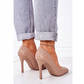 PS1 Elegáns steppelt stilettos Bright Brown Rosanna barna 1