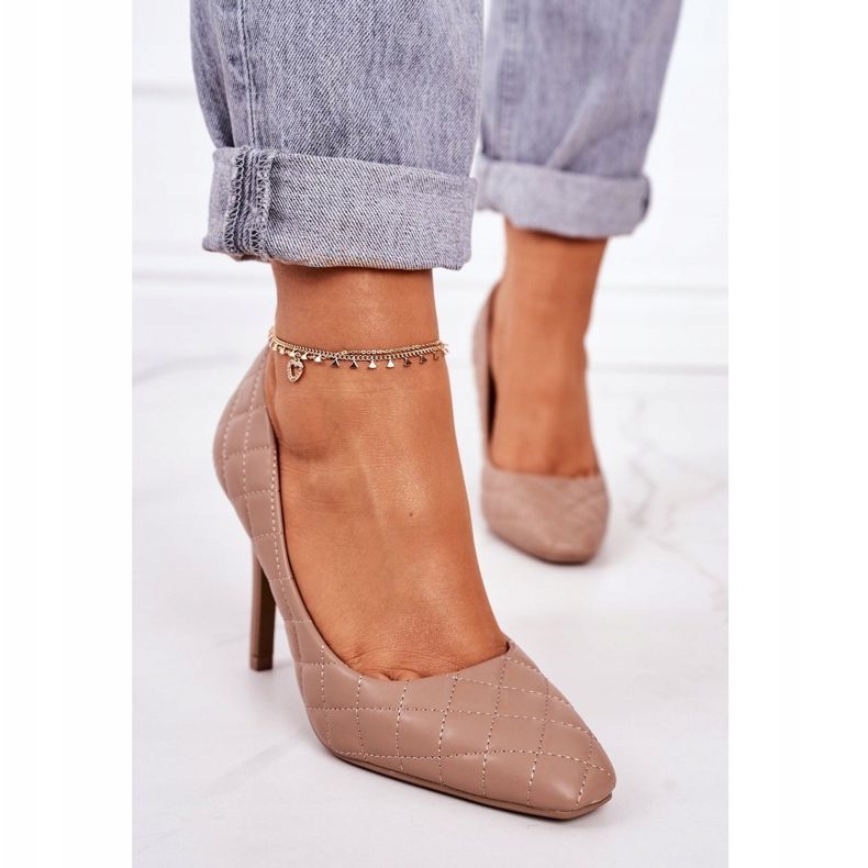 PS1 Elegáns steppelt stilettos Bright Brown Rosanna barna 2