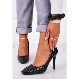 PS1 Elegáns fekete Rosanna steppelt stilettó 2