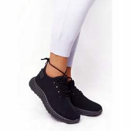 PS1 Női sportcipő csúszós fekete futás 1