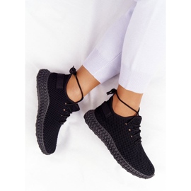 PS1 Női sportcipő csúszós fekete futás 2