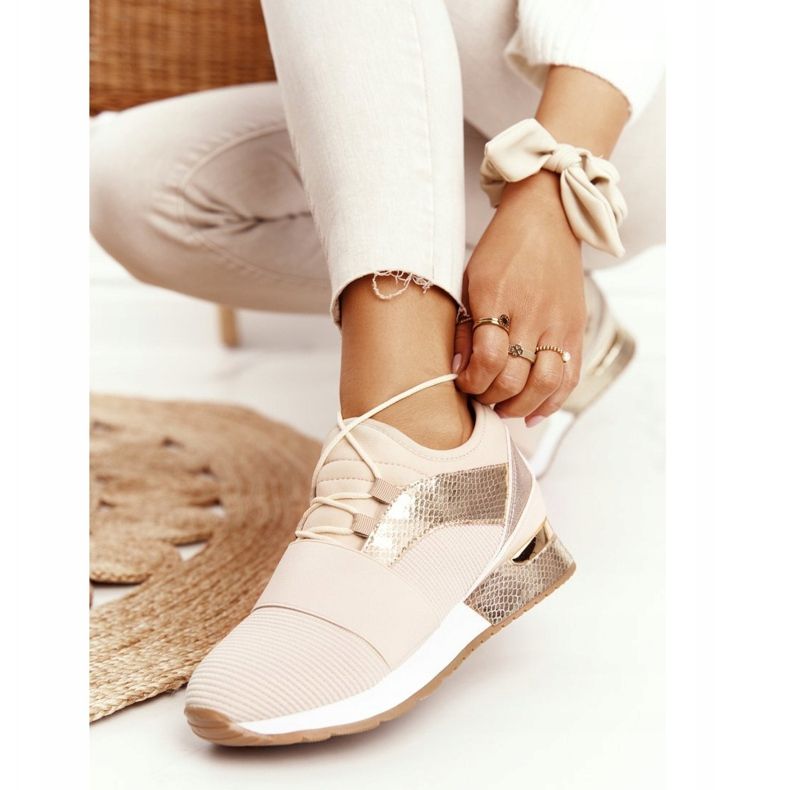 FB2 Női sportcipők Bézs és arany Netta aranysárga 1