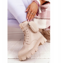 PS1 Bézs munkáscsizma a platformon Bézs szombat 2