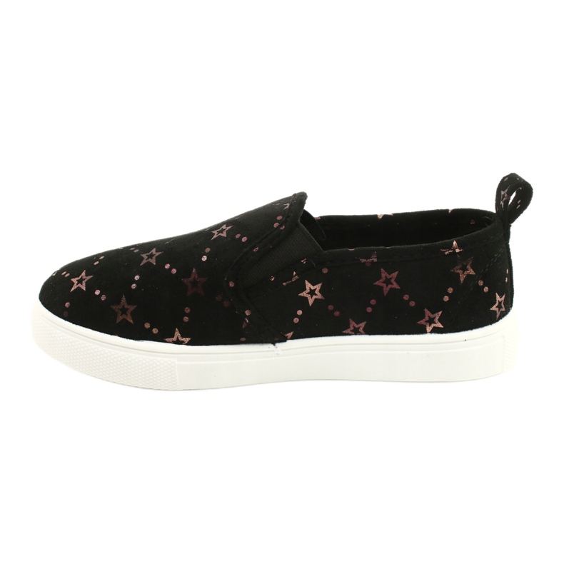 Evento Suede Sports Slip-On cipők 21DZ26-3931 ['fekete arany'] fekete 1