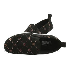 Evento Suede Sports Slip-On cipők 21DZ26-3931 ['fekete arany'] fekete 4