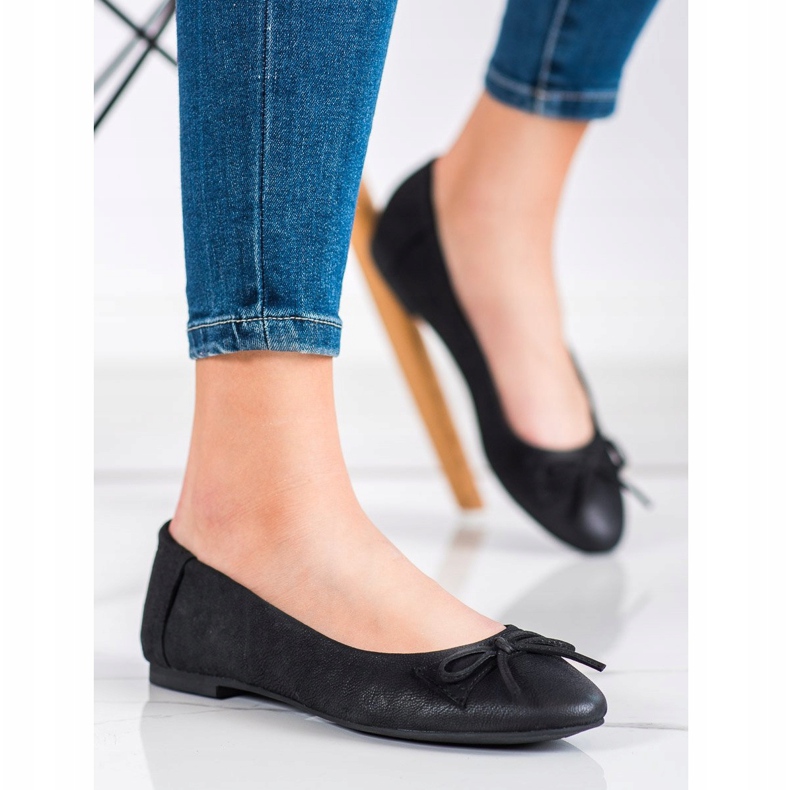 SHELOVET Klasszikus balerina íjjal fekete 1
