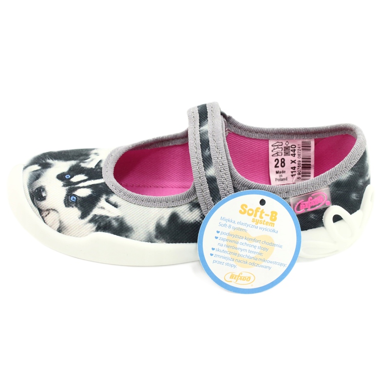 Befado gyermek papucs 114x440 színes kutya alkalmazás fehér 6