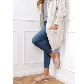 Női fűzős cipók bézs 8988-45 Bézs 1