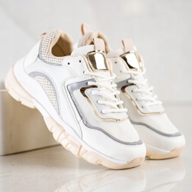 Ideal Shoes Cipők csillogó betéttel fehér sokszínű 2